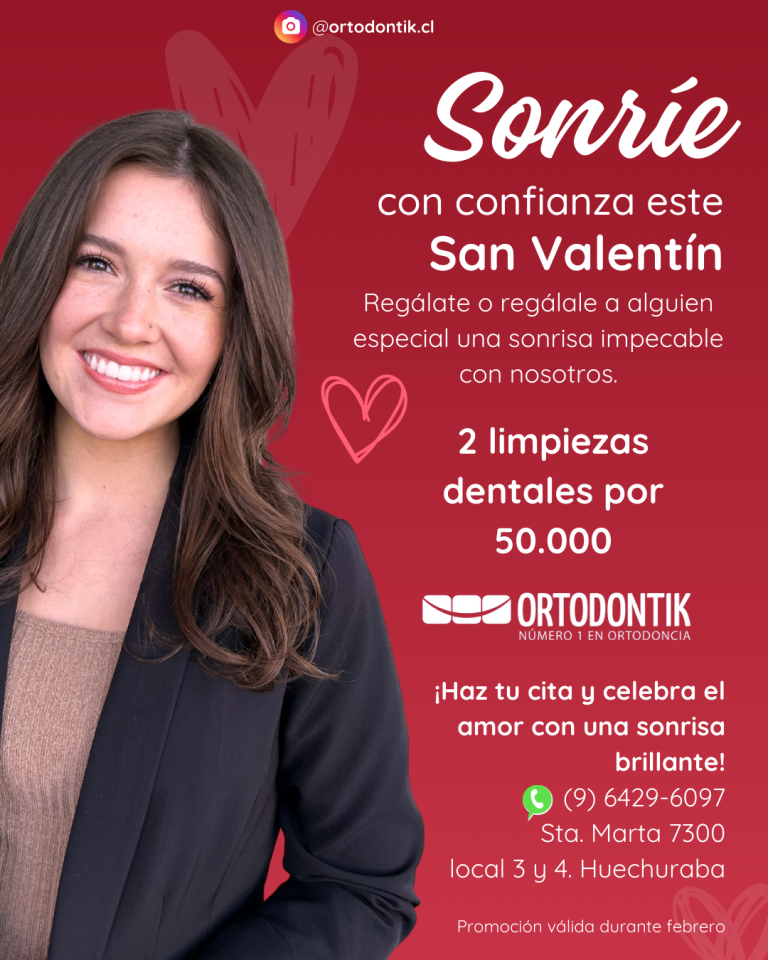 Promoción dental mes de San Valentín en Clínica Ortodontik